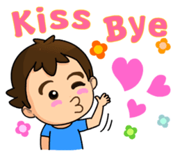 A-kuei and his lovely dog sticker #5038674