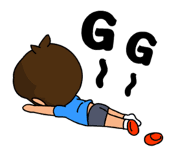 A-kuei and his lovely dog sticker #5038681