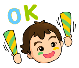 A-kuei and his lovely dog sticker #5038682