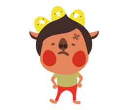 Piglet and birds sticker #5038928