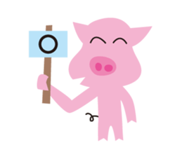 The Pink pig sticker #5039115