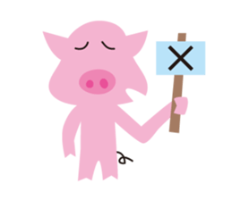 The Pink pig sticker #5039116