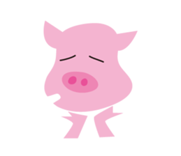 The Pink pig sticker #5039123