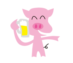 The Pink pig sticker #5039139
