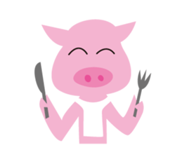 The Pink pig sticker #5039140