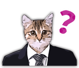 Cat office worker sticker #5039363