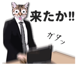 Cat office worker sticker #5039372