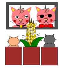 Plant-shaped Cats sticker #5039409