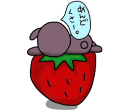 Rabbit of strawberry sticker #5040956