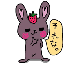 Rabbit of strawberry sticker #5040957