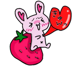 Rabbit of strawberry sticker #5040967