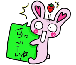 Rabbit of strawberry sticker #5040968