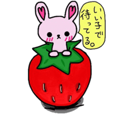 Rabbit of strawberry sticker #5040978