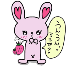 Rabbit of strawberry sticker #5040982