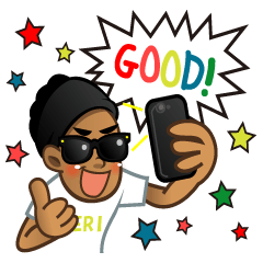 Selfie boy and Hawaiian cute fat cat