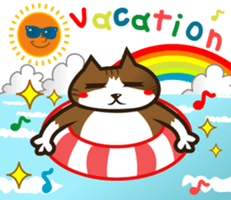 Hawaiian relaxing fat cat ViVi sticker #5042111