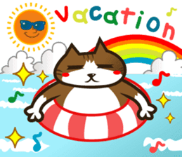 Hawaiian relaxing fat cat ViVi sticker #5042111