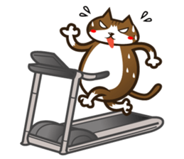 Hawaiian relaxing fat cat ViVi sticker #5042112