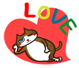 Hawaiian relaxing fat cat ViVi sticker #5042114