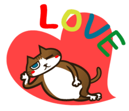Hawaiian relaxing fat cat ViVi sticker #5042114
