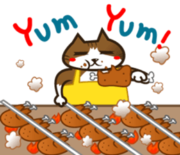 Hawaiian relaxing fat cat ViVi sticker #5042115