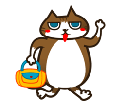 Hawaiian relaxing fat cat ViVi sticker #5042117