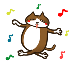 Hawaiian relaxing fat cat ViVi sticker #5042121