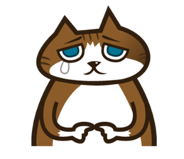 Hawaiian relaxing fat cat ViVi sticker #5042123