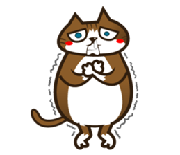 Hawaiian relaxing fat cat ViVi sticker #5042128