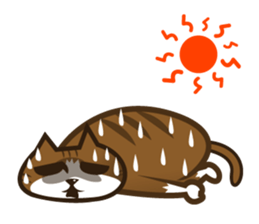 Hawaiian relaxing fat cat ViVi sticker #5042129