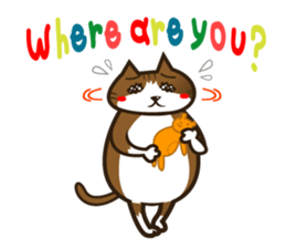 Hawaiian relaxing fat cat ViVi sticker #5042135