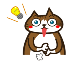 Hawaiian relaxing fat cat ViVi sticker #5042138