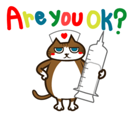 Hawaiian relaxing fat cat ViVi sticker #5042139