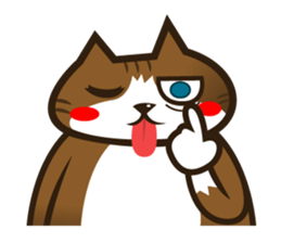 Hawaiian relaxing fat cat ViVi sticker #5042140