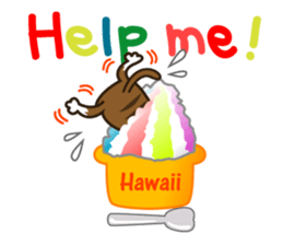 Hawaiian relaxing fat cat ViVi sticker #5042142