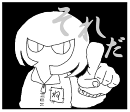 Girl and Cat(Black Edition) sticker #5044458