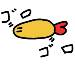 The character of the loose fried shrimp sticker #5045690