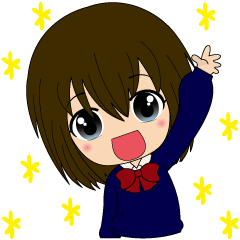 Sticker of a female high school student