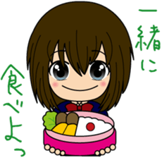 Sticker of a female high school student sticker #5045991