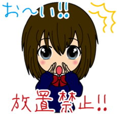 Sticker of a female high school student sticker #5045998