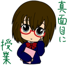 Sticker of a female high school student sticker #5046000