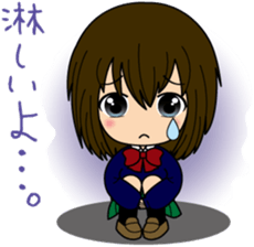 Sticker of a female high school student sticker #5046004