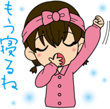 Sticker of a female high school student sticker #5046006