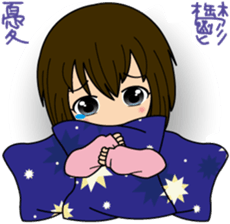 Sticker of a female high school student sticker #5046009