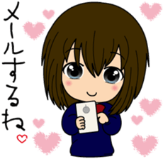 Sticker of a female high school student sticker #5046010