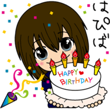 Sticker of a female high school student sticker #5046016