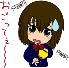 Sticker of a female high school student sticker #5046018