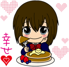 Sticker of a female high school student sticker #5046019