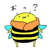 Cute bee sticker #5046542