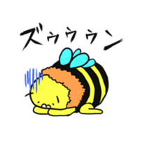 Cute bee sticker #5046564